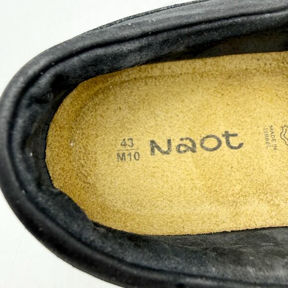 Naot Mens Director Slip On Shoes EU 43 US 10 Black Leather NWOB main image 7